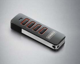 The Sommer Pearl four-button transmitter remote