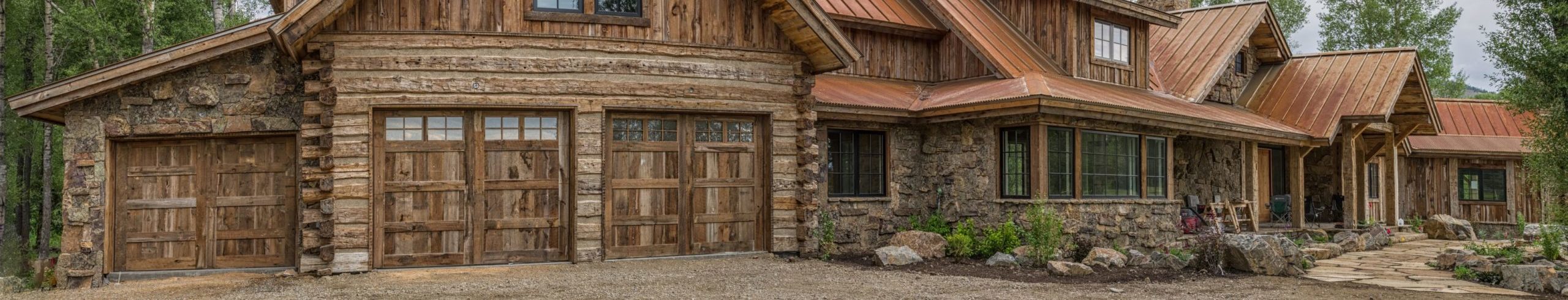 Rough Wood Garage Door