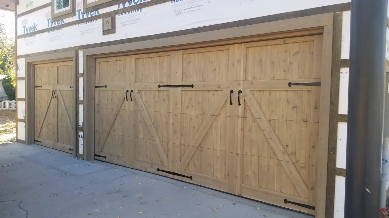 Real Wood Custom Overlay Garage Door